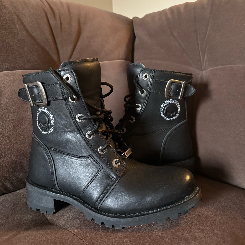 Woman’s Harley Davidson riding boots
